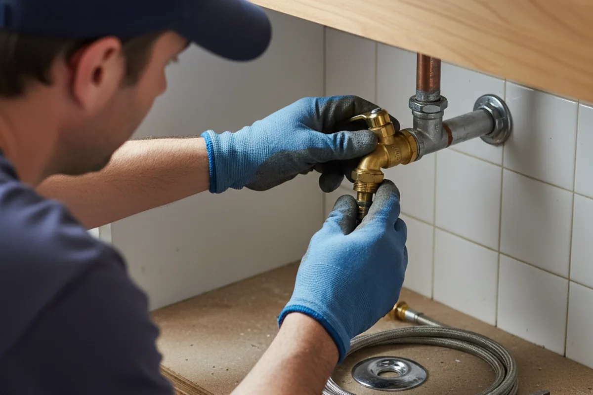 Shutoff valve and fitting work during Emergency Plumbing in Colona